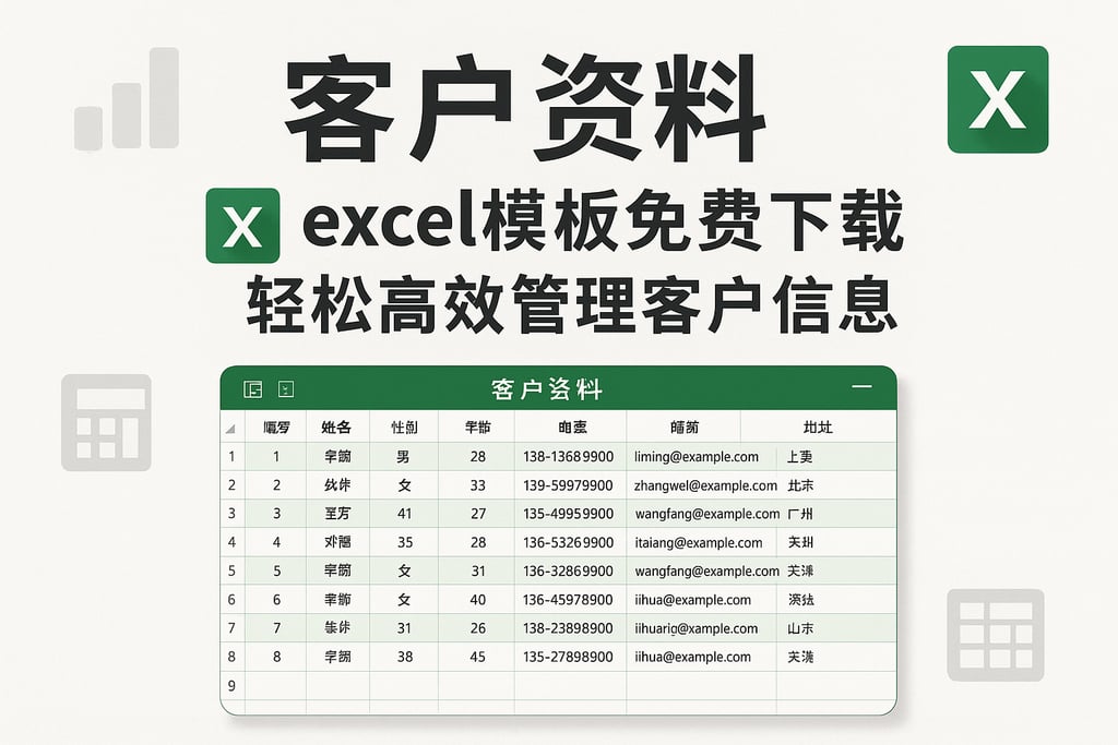 客户资料 excel模板免费下载，轻松高效管理客户信息